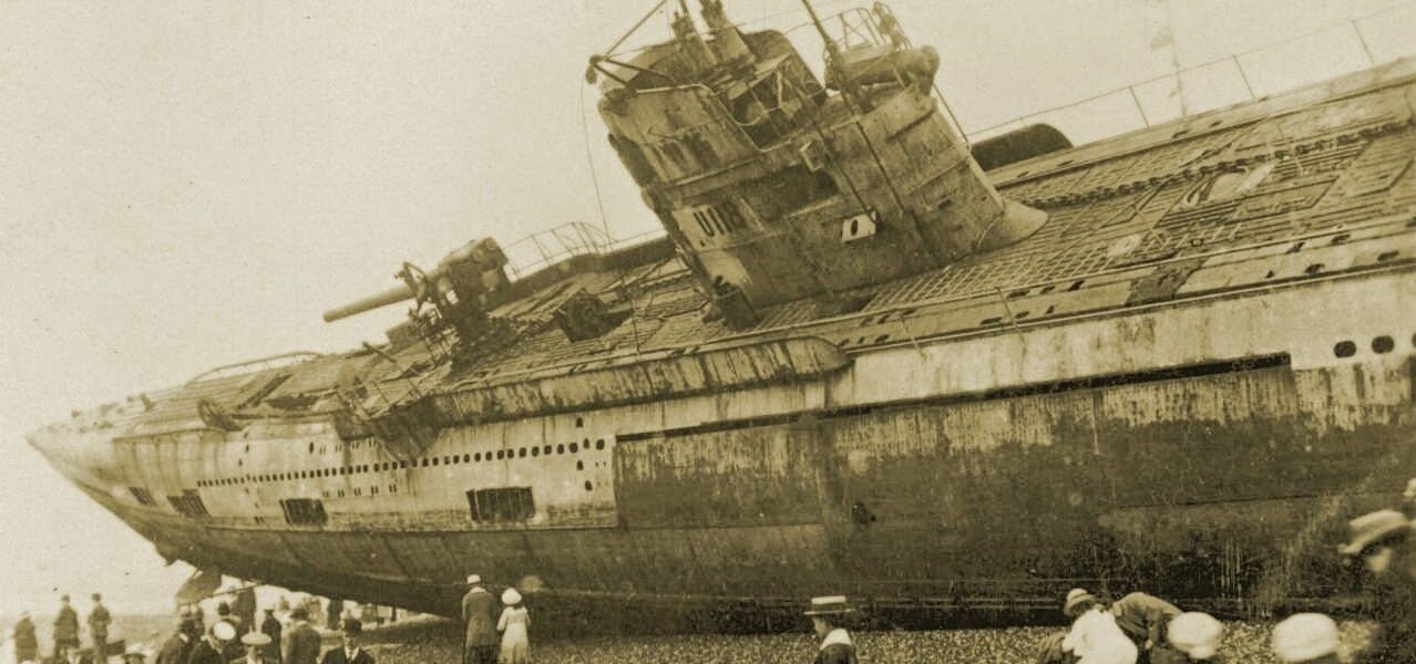 U-118: Ein U-Boot aus dem Ersten Weltkrieg, das 1919 am Strand von Hastings an Land gespült wurde