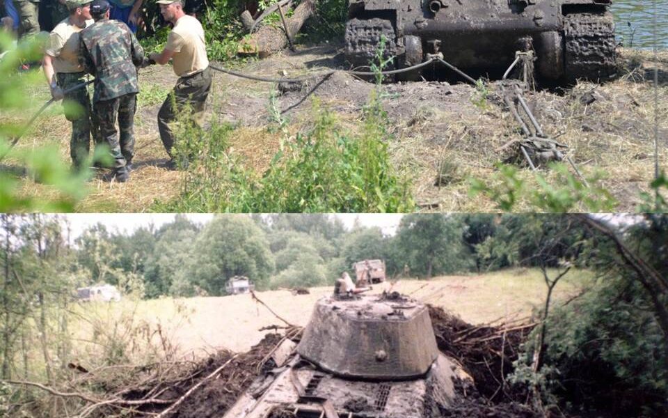 Was liegt darunter? Ein T-34-Panzer aus dem 2. Weltkrieg mit seiner Besatzung nach 80 Jahren im Fluss gefunden!!