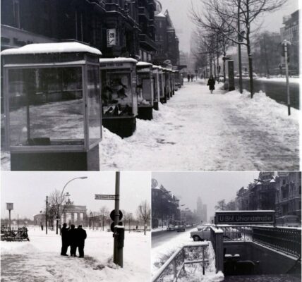 Über 40 Schwarz-Weiß-Aufnahmen zeigen das Leben im winterlichen Berlin 1964