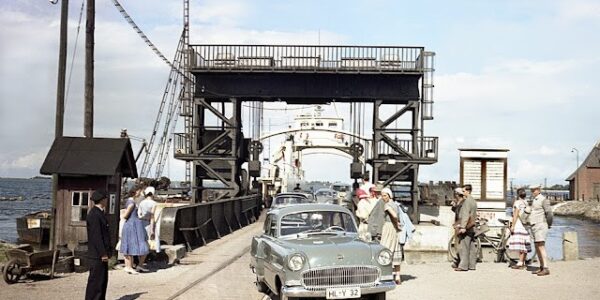 Wunderschöne Farbfotos von Eisenbahnen in Hamburg, 1959