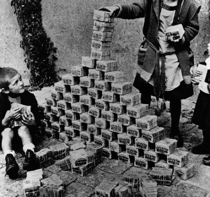 Historische Fotos von Deutschland in der Ära der Hyperinflation in den frühen 1920er Jahren