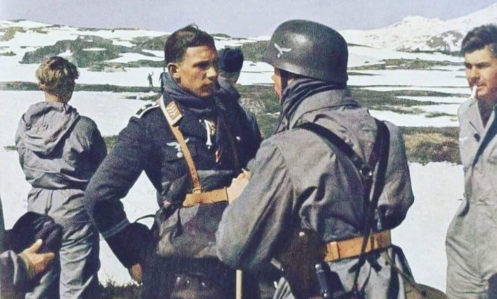 Seltenes Foto des letzten Gegenangriffs der Nazi-Armee