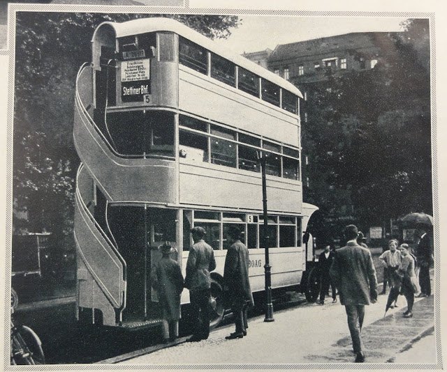 Dreistöckiger Bus in Berlin, Deutschland, 1926