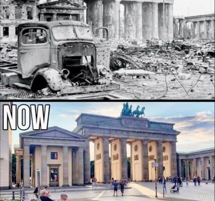 Damals und Heute: Kombination erstaunlicher historischer Fotografien von Berlin während des Zweiten Weltkriegs und heute