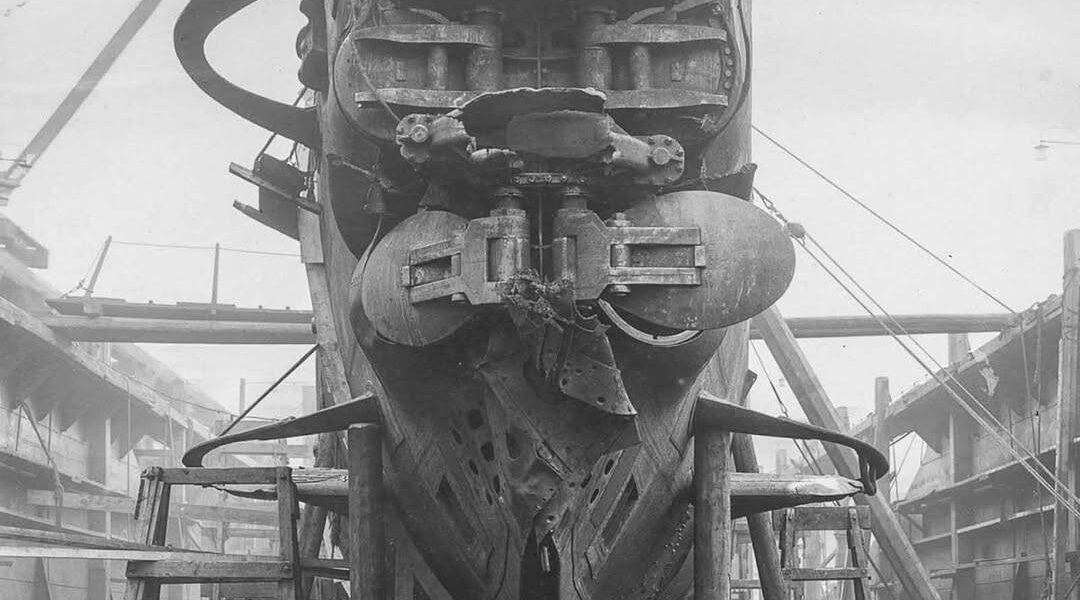 Seltene Fotografien zeigen das Innere des deutschen U-Bootes SM UB-110, 1918