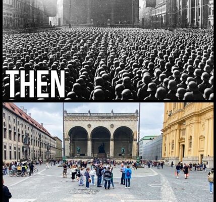 Damals und heute: Eine Kombination aus beeindruckenden historischen Fotografien aus Berlin während des Zweiten Weltkriegs und heute