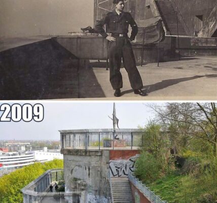 Damals und heute: Eine Kombination aus beeindruckenden historischen Fotografien aus Berlin während des Zweiten Weltkriegs und heute