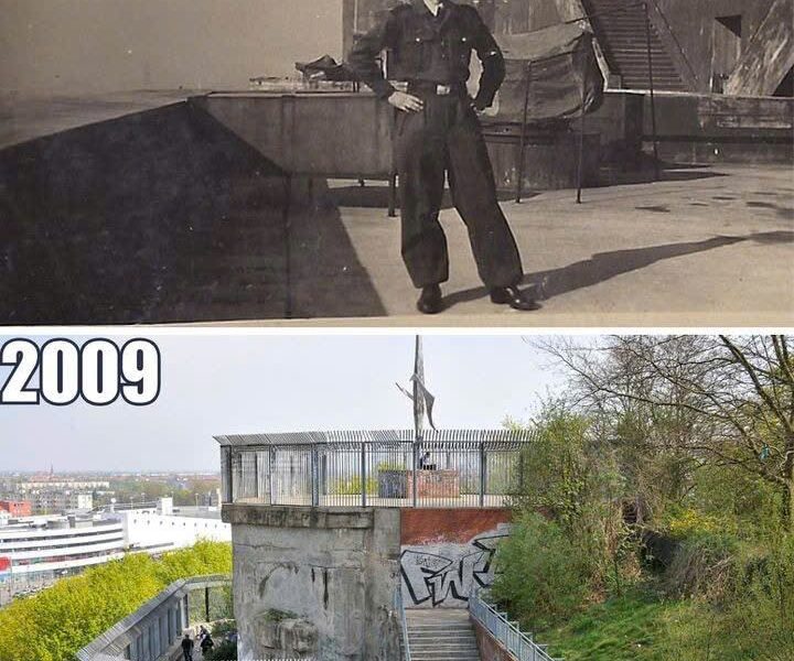 Damals und heute: Eine Kombination aus beeindruckenden historischen Fotografien aus Berlin während des Zweiten Weltkriegs und heute