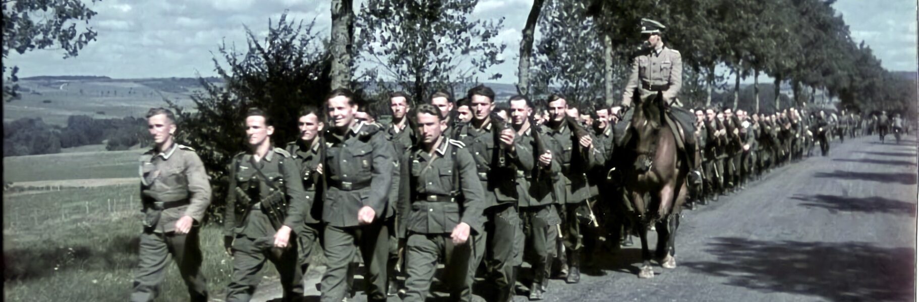 Deutsche Soldaten auf dem Marsch