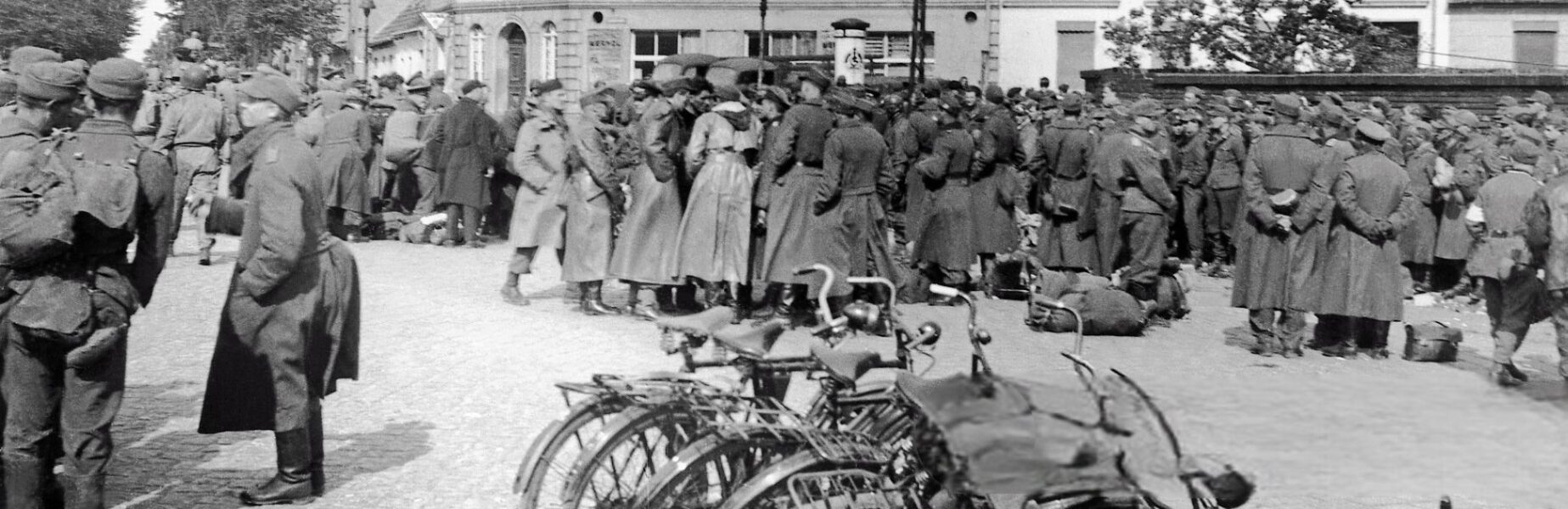 Historische Fotos deutscher Kriegsgefangener in Norwegen, 1945